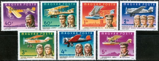 Známky Maďarsko 1978, Letectvo - 75. výročie 1. motorového letu bratov Wrightovcov