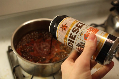 Adding Sixpoint Diesel to Baked Beans