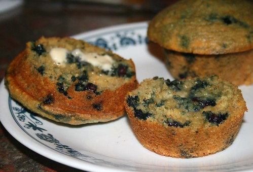 okara blueberry-corn muffins