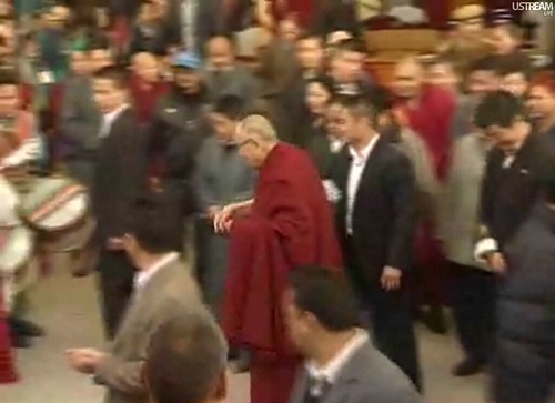Tibetan National Uprising Day, His Holiness the 14th Dalai Lama walking through the crowd by Wonderlane
