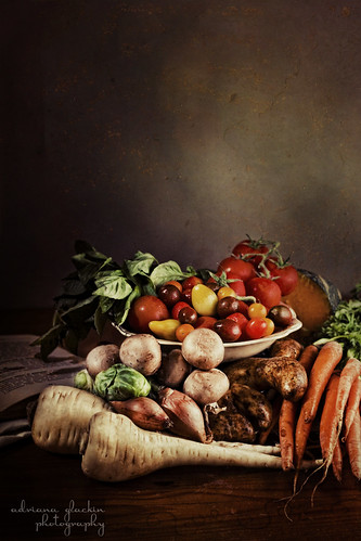 still life with vegetable (portrait)