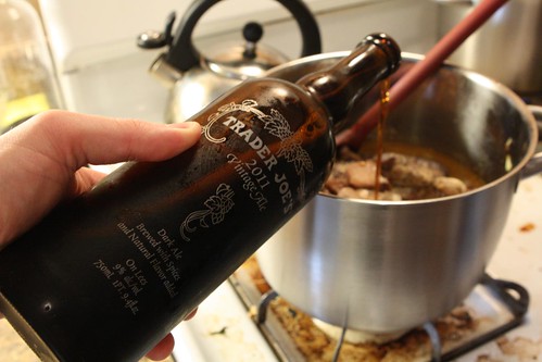 Cassoulet with Dark Belgian Strong Ale (Trader Joe's 2011 Vintage Ale)