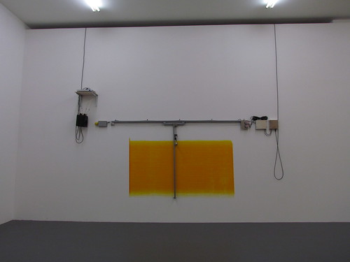 Angela Bulloch: Short, big, yellow drawing machine