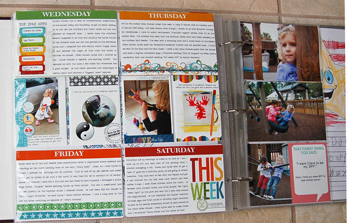 Project Life, Week 8 page 2 and picture insert front