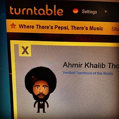 @questlove !! Has his own turntable avatar! Sweet.