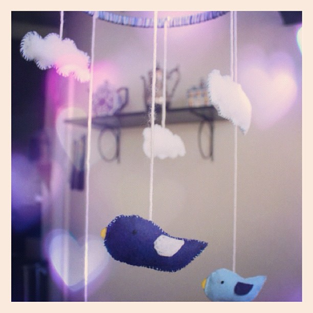 I made a mobile for my nephew. #babyshower
