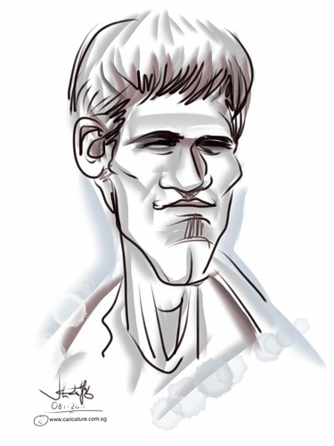 digital caricature on iPad2 Sketchbook Pro