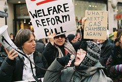 Welfare Reform Bill Protests on Regent's Street (28.1.12)