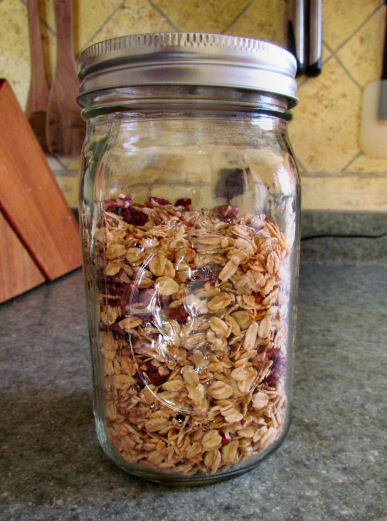 Maple Pecan Granola in a Jar