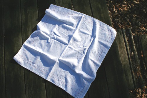 embroidered towel
