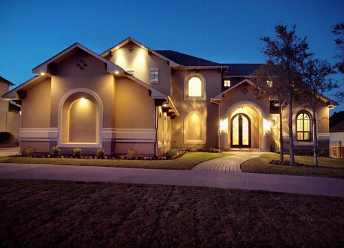 Rock Ranch Style Stucco Homes