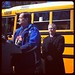 MCPS bus driver Bob Herron and MC Council Member Phil Andrews (Kate Ryan/WTOP)