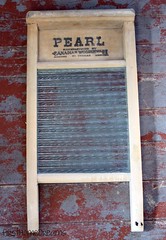vintage antique pearl glass laundry wash board reproduction