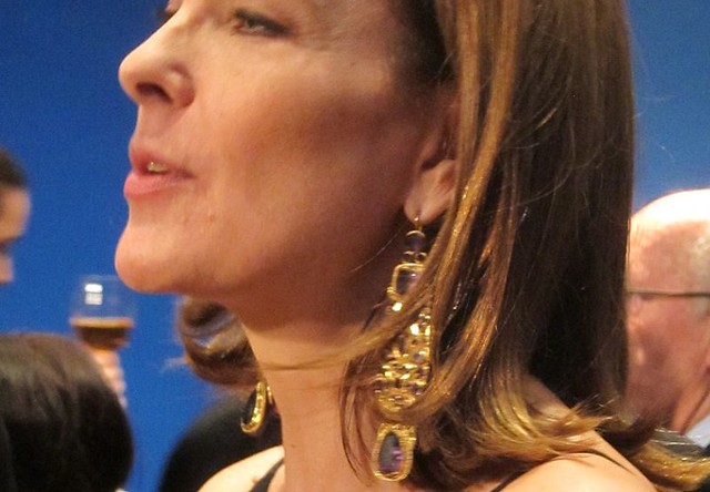 Carole Bouquet et son vin Sangue d'Oro le 2 juin 2011 dans la cave Magnum