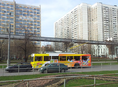 Trolleybus sur la route entre Vladykino et Sokol'niki
