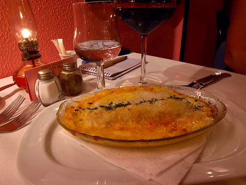 Seafood Pancake au Gratin at Bistro Restaurant Montmartre, Costa Teguise, Lanzarote
