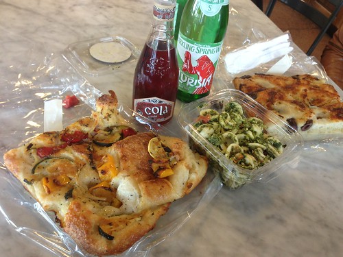 Tarry Market Focaccia with Pasta Salad and Cola
