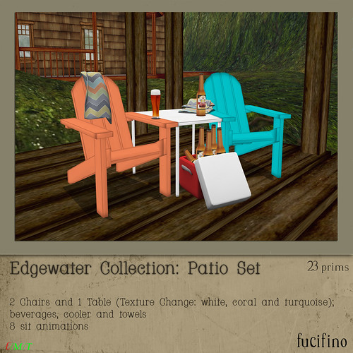 fucifino.edgewater collection patio set for SBS 3/17