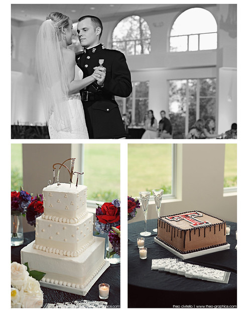 Bride and Groom's First Dance and Wedding Cakes