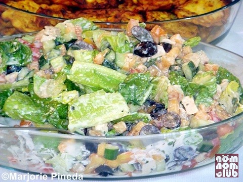 Grilled Chicken, Melon and Grape Salad with EasiYo Lemon Yogurt Basil Dressing