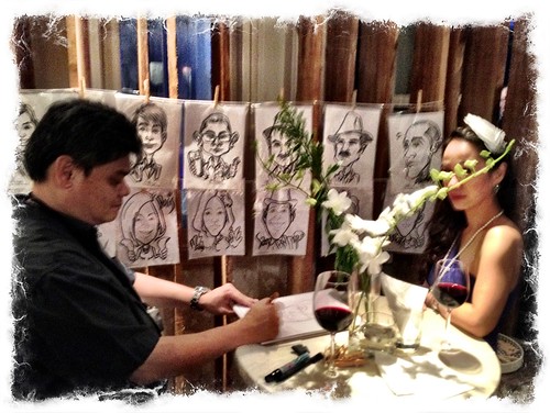 Caricature live sketching for Diageo Singapore Pte Ltd - g