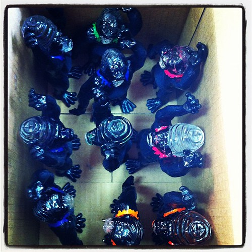 Box of apies, this week I swear. #monstrehero #resin #toy #ape #simian #kingkong #kaiju by monstrehero