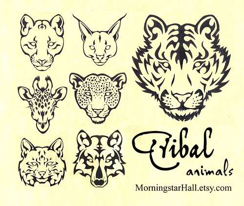 I dug out all the tribal animal designs I have left