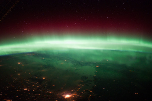 Aurora Borealis Over Canada (NASA, International Space Station, 01/25/12)