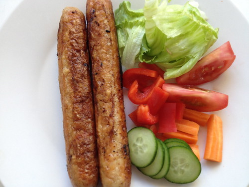 Chicken Sausages Recipe  with salad