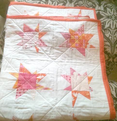 wonky stars quilt - almost finished!