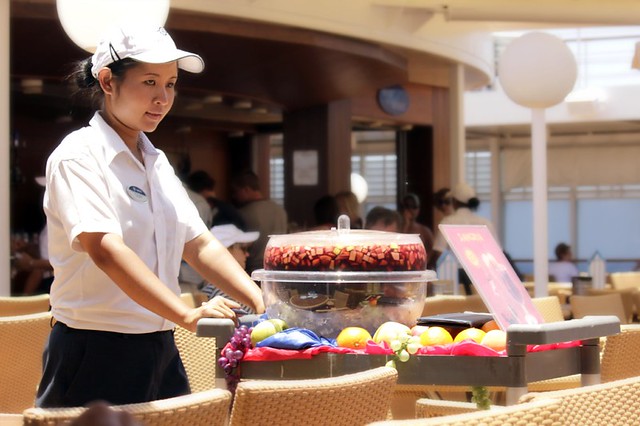 Cruise Ship Waitress Serving Sangria Cocktail Flickr