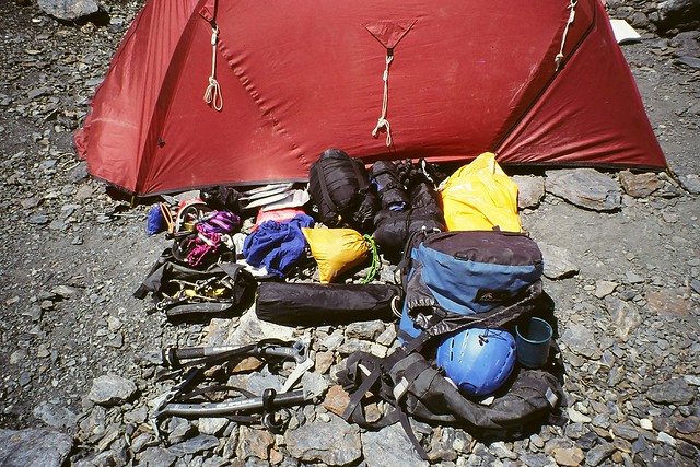 The contents of my rucksack for an Alpine ascent
