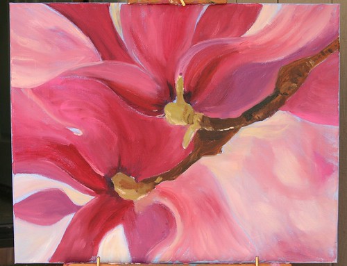 Magnolias Oil Painting