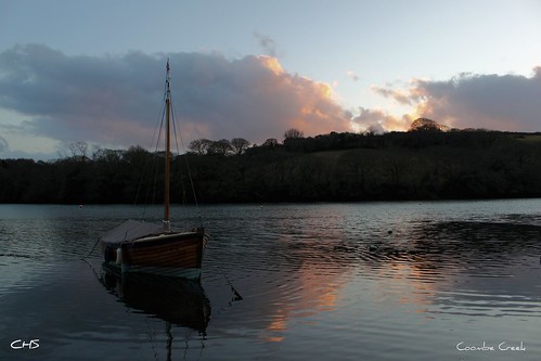 Coombe Creek, River Fal - sunset by Stocker Images