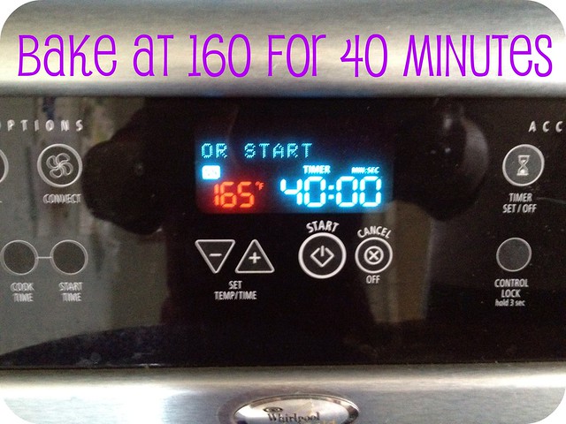 bake at 160 for 40 minutes