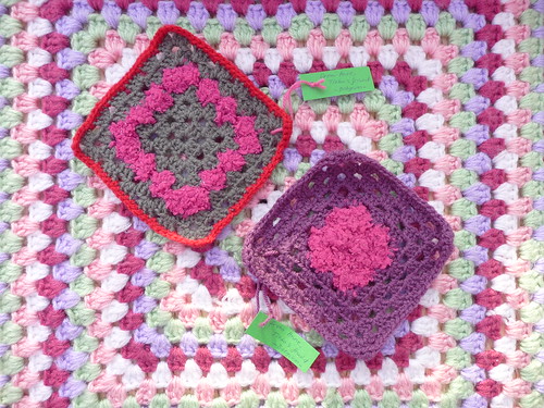 ATheeC has a friend called Anne. One afternoon they crocheted together! Anne has donated these Squares. Wonderful work thank you so much!