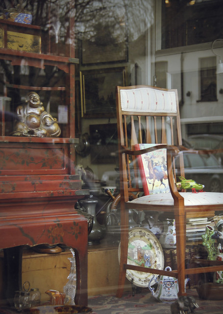 Antique shop window - Lillie Road