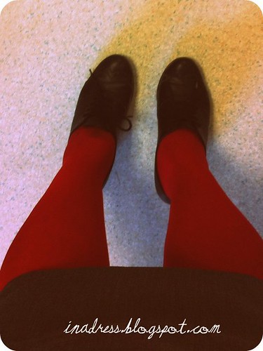 the lights, they peer out (tights and shoes)
