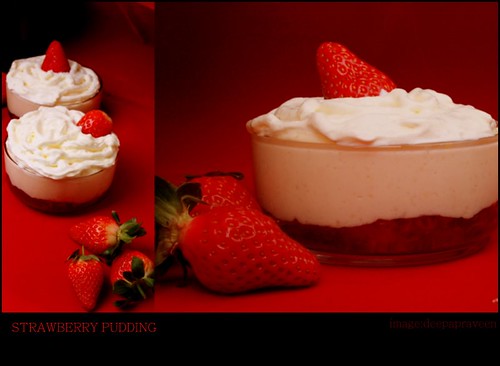 strawberry pudding by {deepapraveen very busy with work..back soon