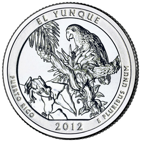 In 2010, the U.S. Mint began issuing a series of quarters, such as this one from El Yunque National Forest, featuring national forests along with other sites highlighting ’America the Beautiful.’ Photo courtesy of the U.S. MintIn 2010, the U.S. Mint began issuing a series of quarters, such as this one from El Yunque National Forest, featuring national forests along with other sites highlighting ’America the Beautiful.’ Photo courtesy of the U.S. Mint