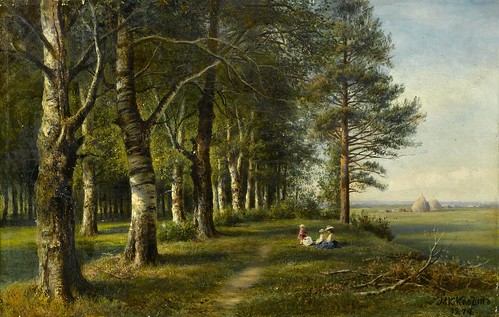 Mikhail Klodt von Jurgensburg - Under the Birch Trees [1874] by Gandalf's Gallery
