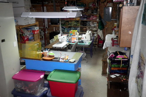 A view of my craft room from the stairs