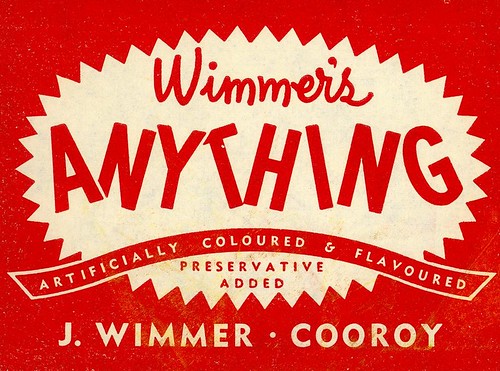 Wimmer's Anything softdrink label