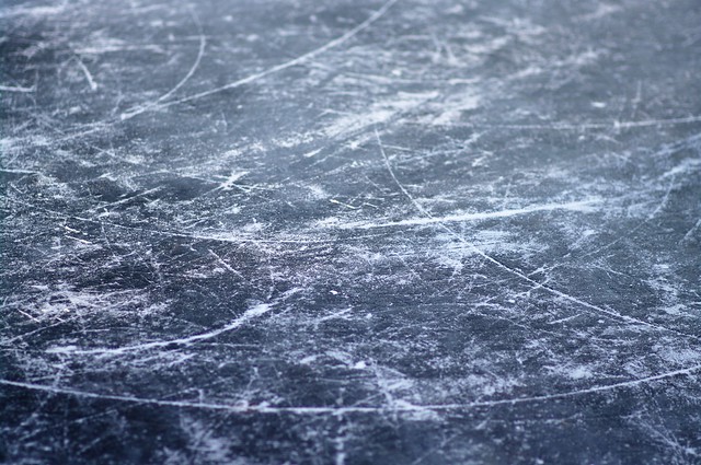 scratches on ice