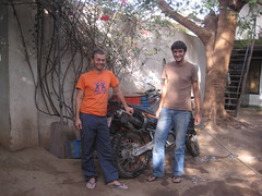 Maximilian -the taller one- with his KTM and christian