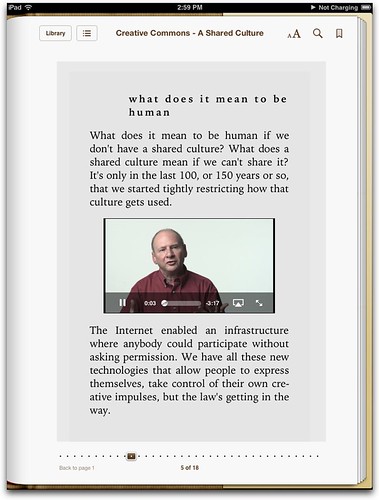 Shared EPUB3 on iBooks with video