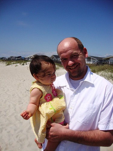 Izzy and Daddy on the Beach