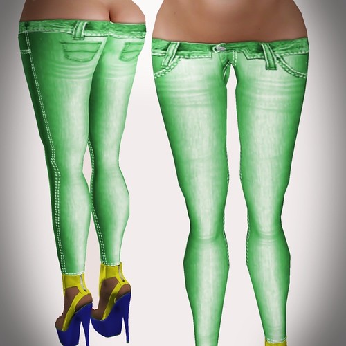 A&A Fashion Spring Jeans A green