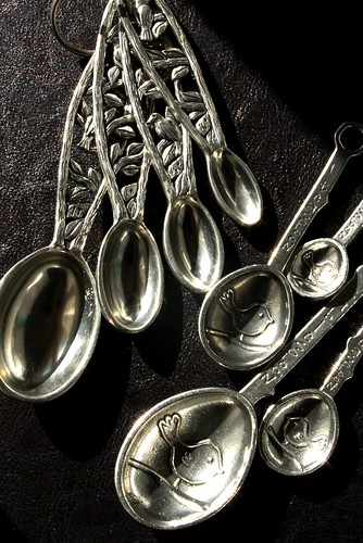 Crosby & Taylor Bird Measuring Spoons with Pewter Display Post