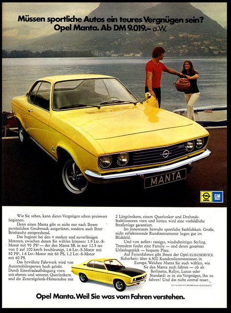 Opel Manta 1973 german ad all images posts are for educational purposes 